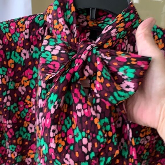 Who What Wear XS multi-color Blouse, Balloon sleeves with a 5 inch cuff - Picture 12 of 12